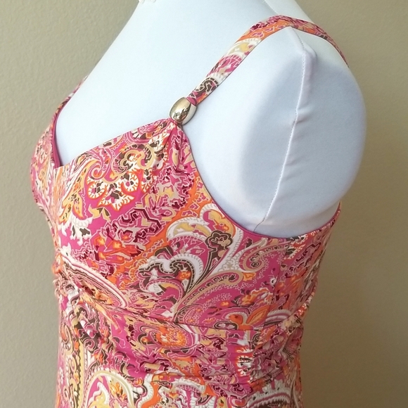 LOFT Pink Paisley Knit Dress - Picture 6 of 11